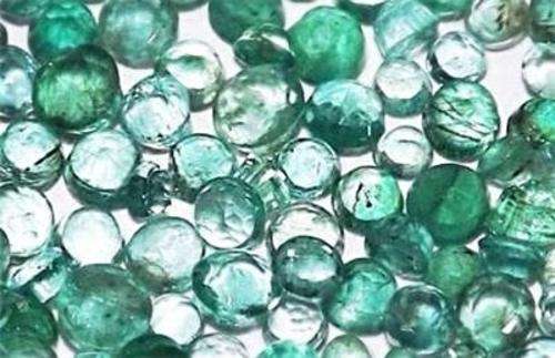 A Grade Green Emerald  Round 10 Piece lot 1.23 ct 2mm rounds