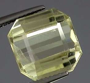AA Grade  Kunzite Yellow Octagon Cut 5.60 ct 8 mm x7 mm x 5 mm