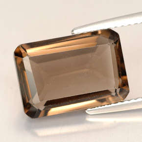 Certified Smokey Quartz 8.33 Ct To[ AAA Grade Emerald Cut