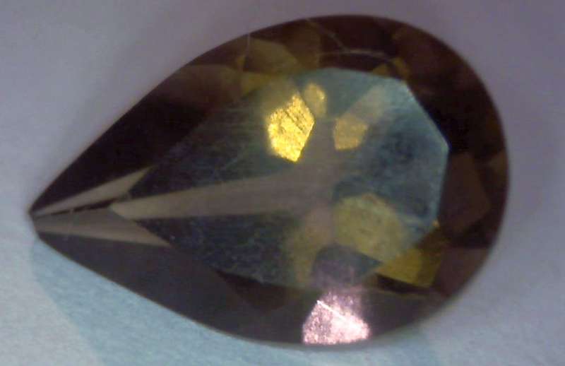 Certified Smokey Quartz Pear 1.10ct Top AAA Grade