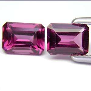 Stunning Certified AAA Grade Garnet Emerald Cut Pair 1.79 ct