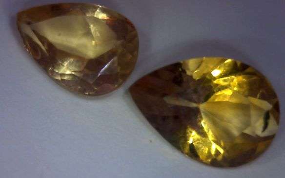 Golden Citrine Pair Certfied AA Grade 1 ct Total