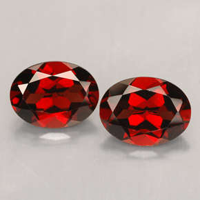 Certified Garnet Top AA Grade Pair of Ovals 2.03 ct