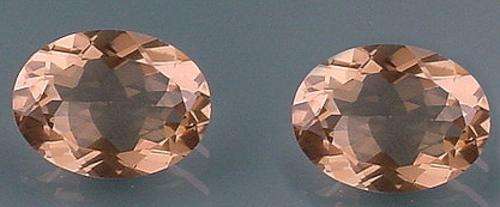 Certfied Top Smokey Quartz AA Grade Oval Pairs 3.14 ct