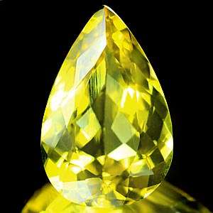 Top lemon Quartz AAA Grade 9.18 ct  Pear Cut