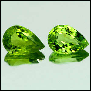 A Grade Top Peridot  Pair  1.01 ct