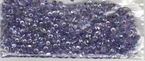 2ct mixed tanzanite Lot  2mm-3mm Rounds and 3mm Marquise Scooped from Larger Lot