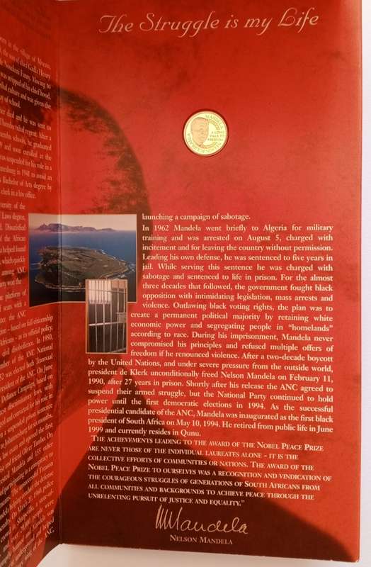 Gold Coin (Nelson Mandela Commemorative) - 1/10oz / 999.99 proof