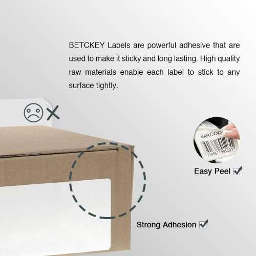 BETCKEY - Compatible DYMO 450 30332 (1` x 1`) Multipurpose Square QR Code Labels