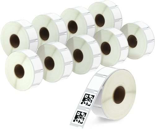 BETCKEY - Compatible DYMO 450 30332 (1` x 1`) Multipurpose Square QR Code Labels