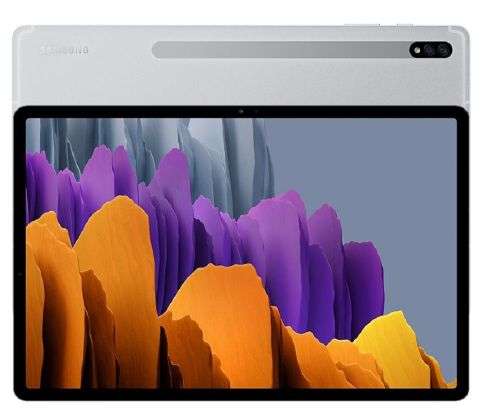 Samsung Galaxy Tab S7+ 12.4` (T970) WiFi Tablet - Mystic Silver with Case and Keyboard