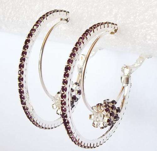 ABSOLUTELY BEAUTIFUL.. DOUBLE HOOP EARRINGS - BID NOW!!!! STUNNING!
