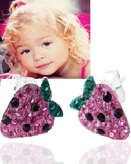 BEST GIFT FOR THAT SPECIAL LITTLE GIRL **925 Sterling Silver Crystal Earrings** ADDORABLE!!!