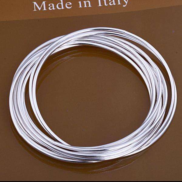 BANGLES SET OF 8 - 9'' 10mm wide diameter 6.5CM SILVER STAMP 925.FIRST TIME EVER ON R1-00 AUCTION!