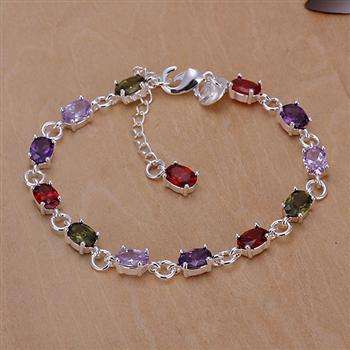 SUPER SPECIAL FOR TODAY ! TOPAZ LINK STERLING SILVER 925 STAMPED BRACELET.... STUNNING ITEM!!!!