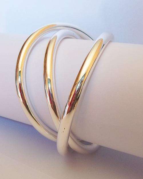 SNAP FRIDAY'S  SPECIAL!  STERLING SILVER 925 STAMPED  3 X BANGLES .... NEVER BEFORE!