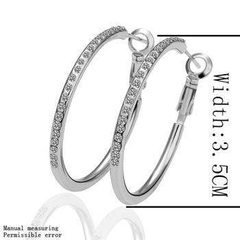 IMPRESSIVE!!!!- Swarovski Crystal,Rhinestones HOOP Earrings LOOK AT THIS!