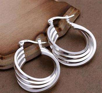MOST IMPRESSIVE SILVER HOOP EARRINGS .... TODAY'S ABSOLUTELY SPECIAL!