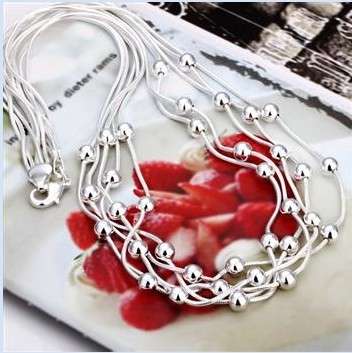 BEAUTIFUL SILVER LINK NECKLACE 925 STERLING SILVER STAMPED **NEVER BEFORE FOR R1-00!!