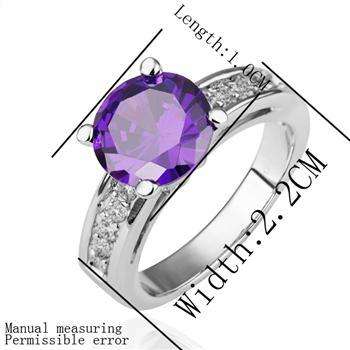 WoW! Absolutely Beautiful! PURPLE ZIRCON & RHINESTONE RING. JUST LOOK AT THIS RING... IMPRESSIVE