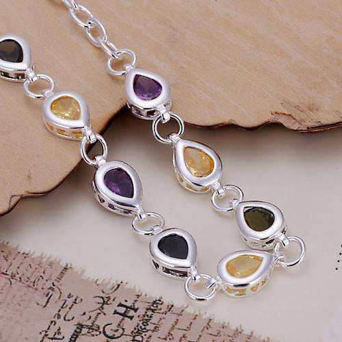 NEW STOCK... PLEASE LOOK!! SILVER GORGEOUS TOPAZ LINK BRACELET NEVER BEFORE FOR R1-00!!!!