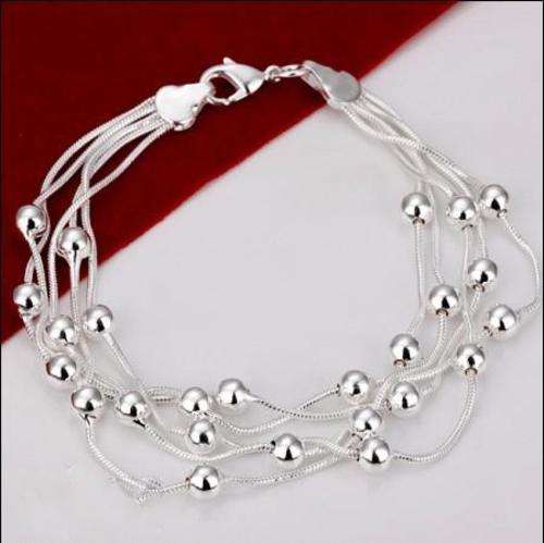 NEW STOCK... PLEASE LOOK!! SILVER DOUBLE BALLS LINK Chain bracelet NEVER BEFORE FOR R1-00!!!!