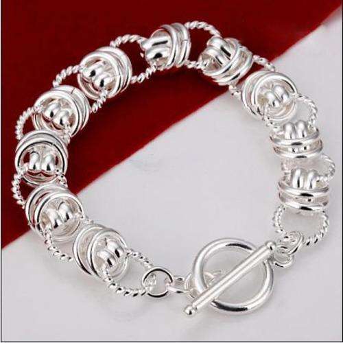 NEW STOCK... PLEASE LOOK!! IMPRESSIVE SILVER LINK BRACELET STAMPED 925-- NEVER BEFORE FOR R1-00!!!!