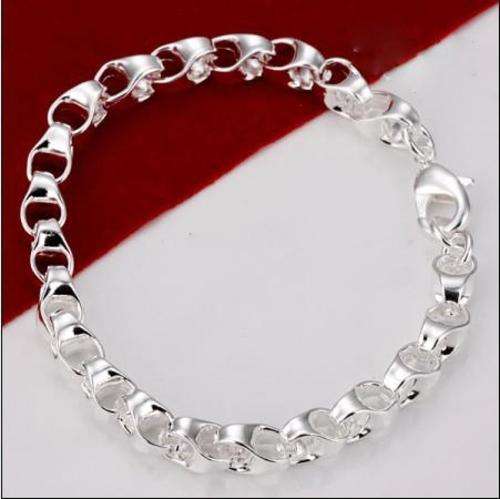 NEW STOCK... PLEASE LOOK!! IMPRESSIVE SILVER LINK BRACELET STAMPED 925-- NEVER BEFORE FOR R1-00!!!!