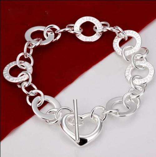 NEW STOCK... PLEASE LOOK!! IMPRESSIVE SILVER LINK BRACELET STAMPED 925--  NEVER BEFORE FOR R1-00!!!!