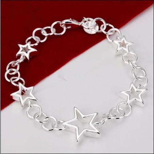 NEW! STAR LINK SILVER BRACELET STAMPED 925. BEAUTIFUL! NEVER BEFORE FOR R1-00!!!!