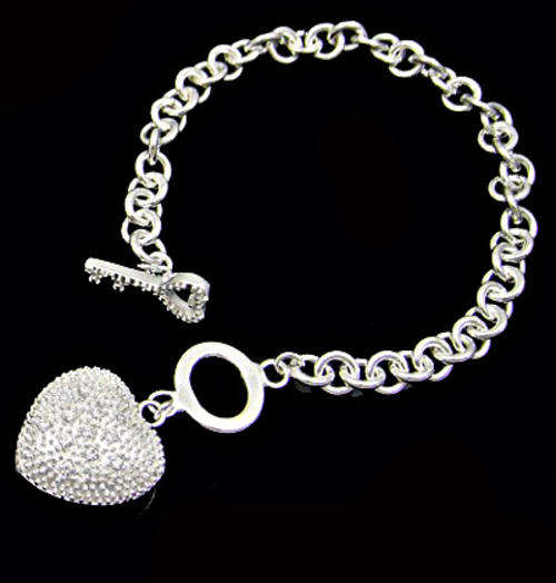 NEW! DOUBLE LINK SILVER BRACELET STAMPED 925. BEAUTIFUL! NEVER BEFORE FOR R1-00!!!!
