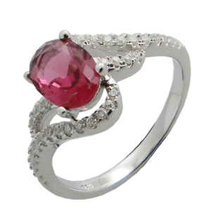 925 Sterling Silver Ruby and White CZ Ring New ***SOLID SILVER! BEAUTIFUL!