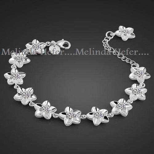 NEW STOCK... FIRST TIME EVER ON R1 AUCTION - FLOWER SILVER BRACELET! NEVER BEFORE FOR R1-00!!!!