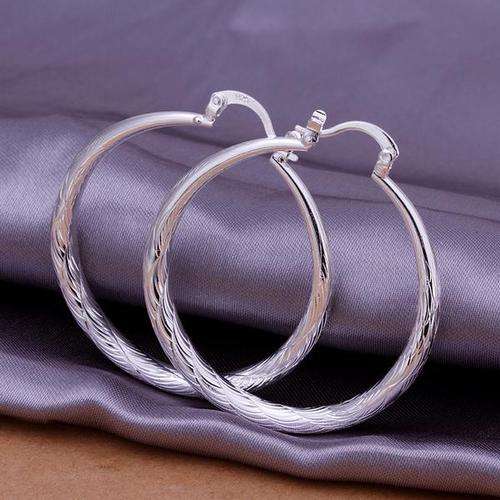 Sterling SILVER 925 stamped Impressive Detailed Hoops!  - ABSOLUTELY BEAUTIFUL - PERFECT GIFT!!!!