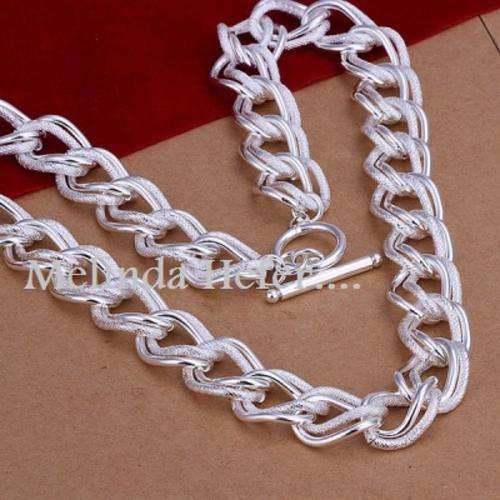 NEW! IMPRESSIVE NECKLACE 925 STERLING SILVER STAMPED NEVER BEFORE FOR R1(OPTION TO PURCHASE BRACELET