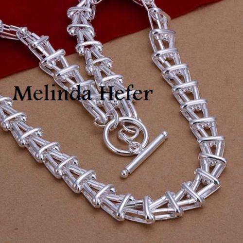 NEW! IMPRESSIVE NECKLACE 925 STERLING SILVER STAMPED NEVER BEFORE FOR R1(OPTION TO PURCHASE BRACELET