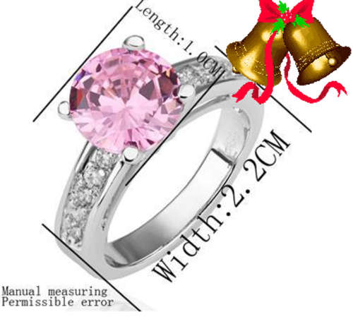 WoW! Absolutely Beautiful! LIGHT ROSE ZIRCON & RHINESTONE RING. JUST LOOK AT THIS RING... IMPRESSIVE