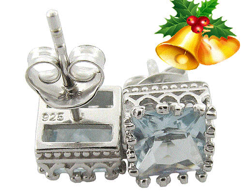 THIS IS A ABSOLUTELY MUST BID! SWISS BLUE SOLID 925 SETTING EARRINGS! ADD Genuine Blue Topaz Ring !