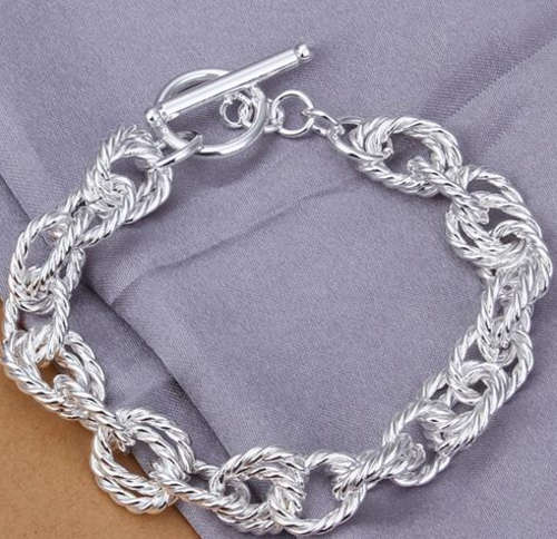 NEW STOCK! FIRST TIME ON R1 AUCTION - 925 SILVER STAMPED BRACELET!SEE WHAT CAN COMBINE FOR FREE SHIP