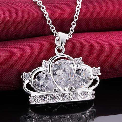 SILVER 925 CRYSTAL HEART NECKLACE - ABSOLUTELY BEAUTIFUL - PERFECT XMAS GIFT!!!!