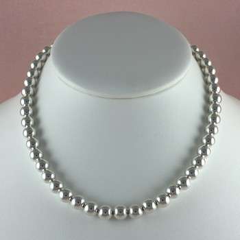 NEW! IMPRESSIVE NECKLACE SILVER 8MM BALLS NEVER BEFORE FOR R1(OPTION TO PURCHASE BRACELET