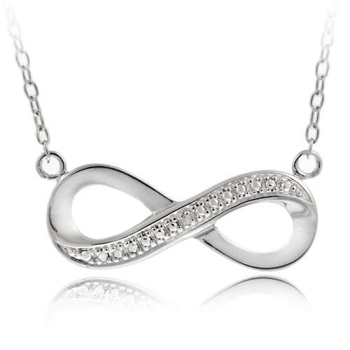 NEW! 925  SOLID Sterling Silver Infinity Endless Love Symbol Necklace - Beautiful and a MUST bid!