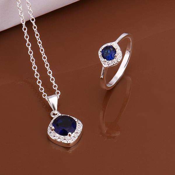 BEST OFFER! - IMPRESSIVE BEAUTIFUL SILVER RING AND NECKLACE SET- FIRST TIME EVER ON R1.00 AUCTION!