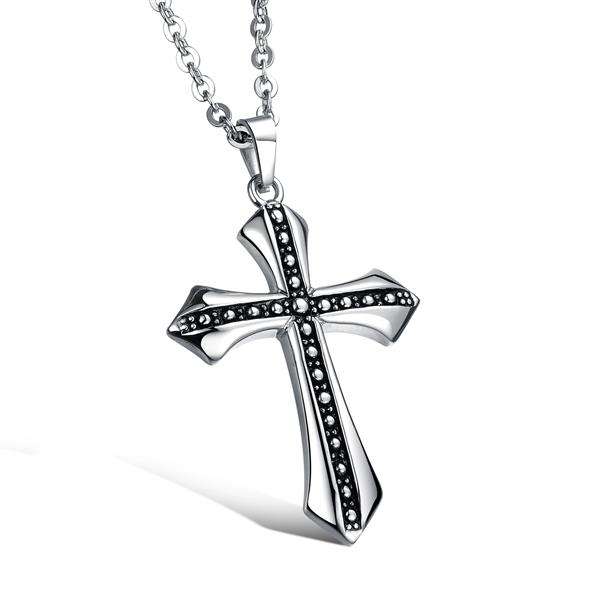 BEAUTIFUL!  STAINLESS STEEL CROSS NECKLACE!  WILL NEVER CHANGE OF COLOR! FIRST TIME ON R1 AUCTION!