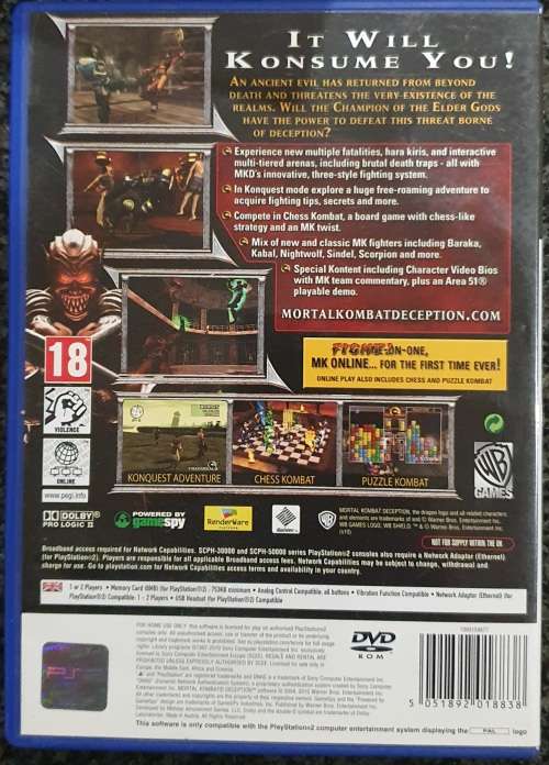 Mortal Kombat: Deception (PS2)