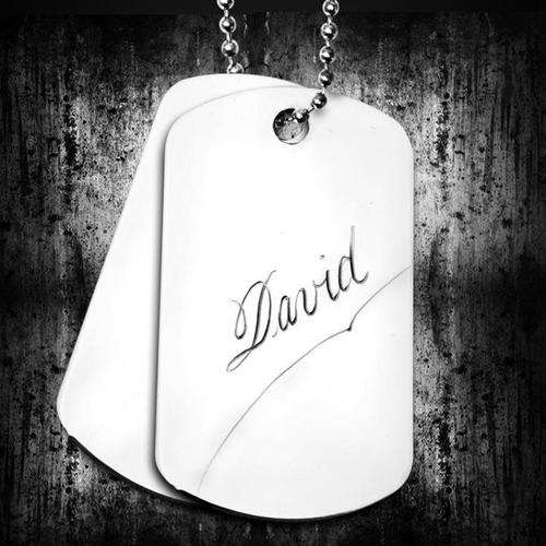 Dog Tag with chain (550mm) - Engraving of your choice (2 Tags)