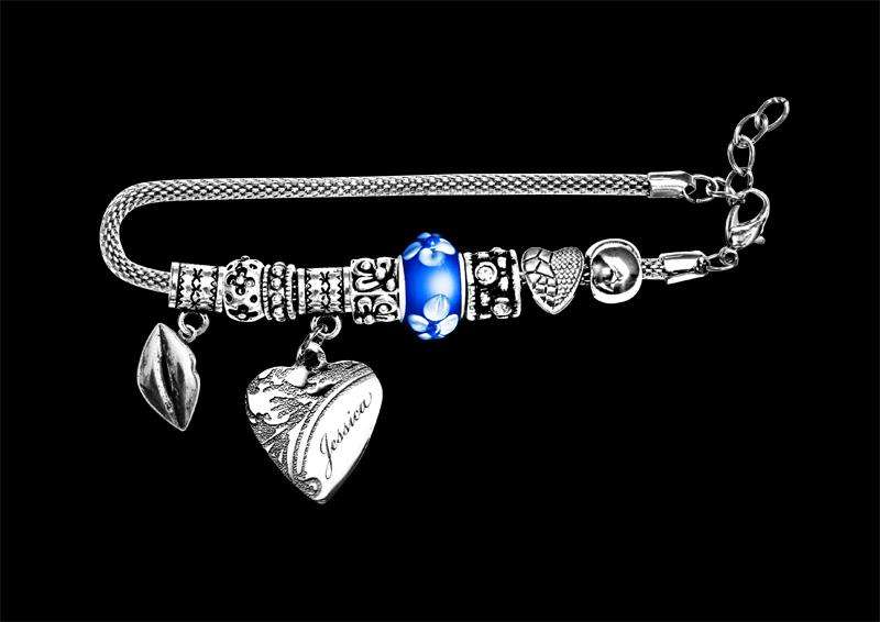 Engraving of your choice - Panda style bracelet