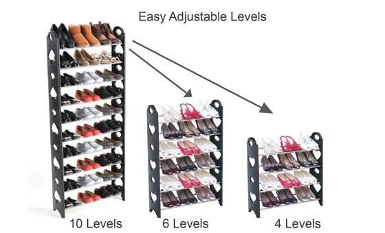 Shoe Storage Rack - Holds up to 30 pairs