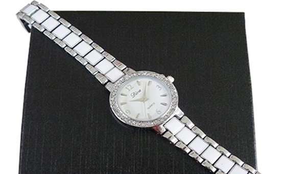 Diva Quartz Classic Diamante Ladies Watch