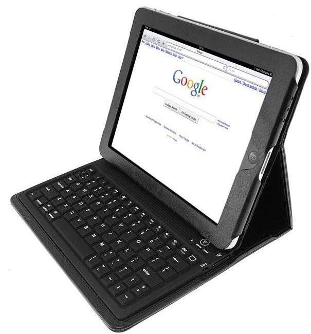 Ultra-slim light-weight Bluetooth keyboard and PU leather Cover + free 2600mAh Powerbank